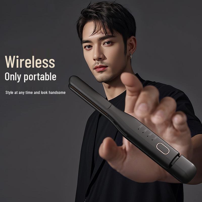 Men's Dual-Use Hair Straightener and Curler - Mini Splint for Fluffy Perm Styles