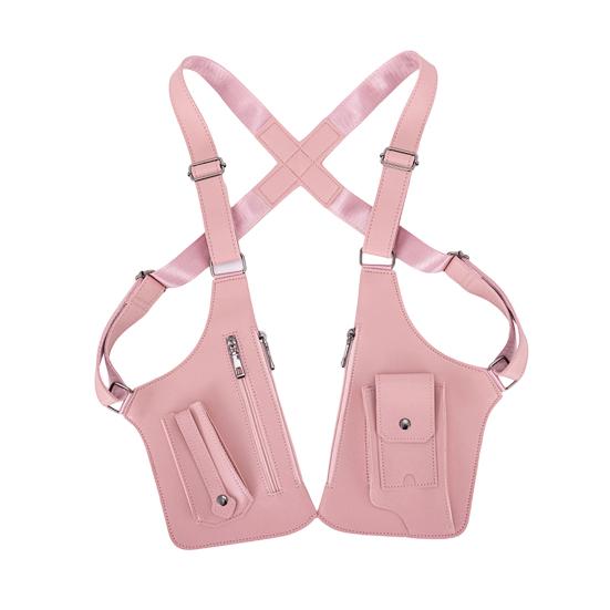 Faux Leather Armor Wallet Adjustable Underarm Shoulder Holster Chest Pouch Anti Pickpocket Wallet Phone Bag for Men Travel Camping Hiking