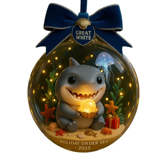 Christmas Snow Ball Ornaments Vintage Sewing Machine/Village Scene/Big Foot Xmas Tree Ornaments Winter Clear