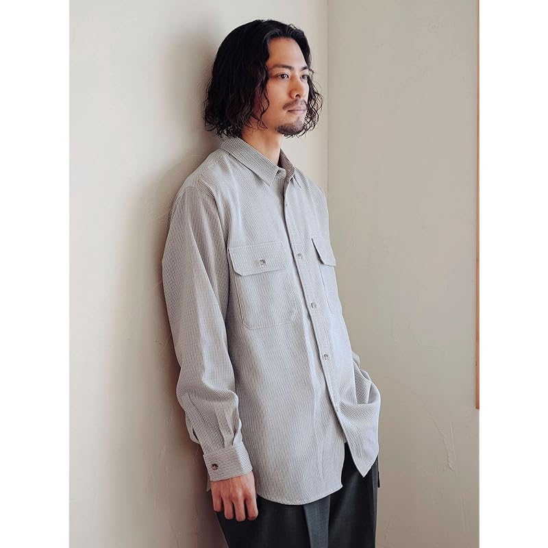 [Beaming life store by BEAMS] L/S shirt polyester work shirt men's CHARCOAL.G XL_92110376247