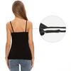 Dames Camisole Tanktop met Ingebouwde BH Spaghettibandjes Ronde Hals Gewatteerd Basic Cami Shirt Zomer Casual Mouwloos Trainings Topje
