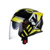 New Style Motorcycle Helmets With Moped Helmet Electric Scooter for Men Women With Double Visor Rechargeable Bicycle Light Bike