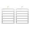 Q1JB Space Saving Folding Pants Hanger Multipurpose Foldable Garment Hanger Multi Layer Clip for Wardrobes Optimization