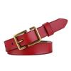 Womens Leather Belt With Stylish Square Pin Buckle For Daily Use