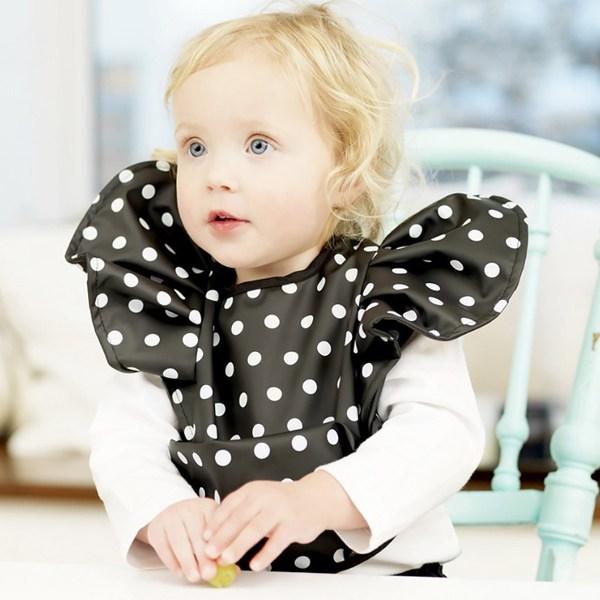 Bevenise Rüschen Queen wasserdichte Lätzchen, schwarz, 1 Stück, 1 Stück