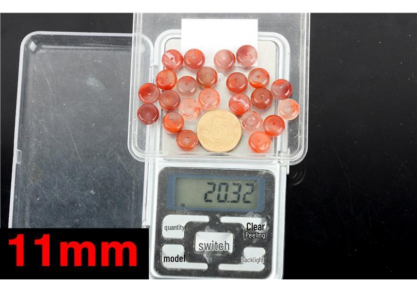 Liangshan Ice-Drifted Red Agate Spacer & Abacus Beads for DIY Bodhi Accessories