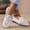 FEMEIE NOUĂ Pantofi Plati Femei Mesh Hollow Outs Pantofi Mocasini din piele naturală Pantofi de mers