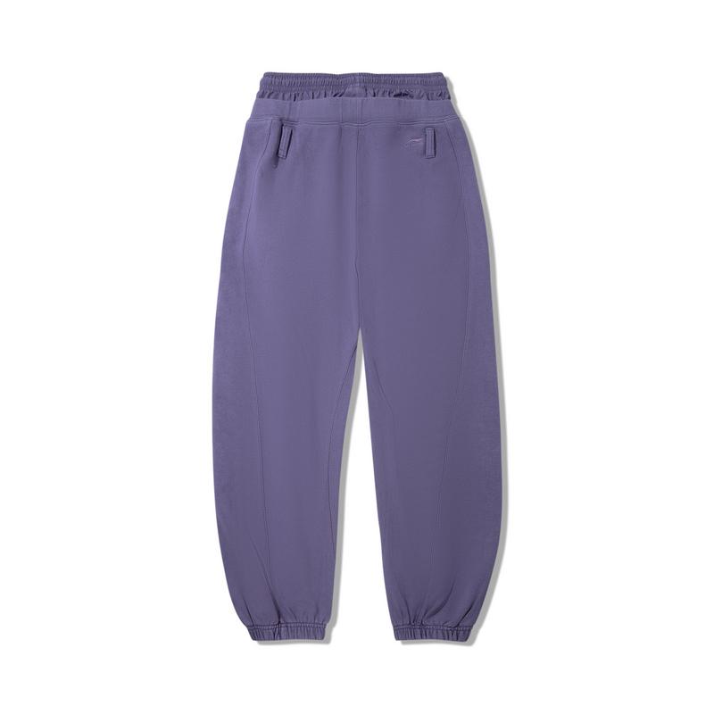 Li Ning Retro Sports Series Casual Pants Women Pants Mist-Blue Purple AKLVH26-2