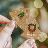 48Pcs Xmas Tree Tags Gift Bags Hanging Kraft Paper Tag Retro Christmas Candy Cookies Packaging Supplies Noel Navidad Decoration