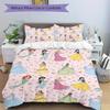 3pcs Disney Princesses Pattern Printed Quilt Set - Soft and Comfortable Quilt Cover for Bedroom, Guest Room and Dormitory Decorative Bedding Set