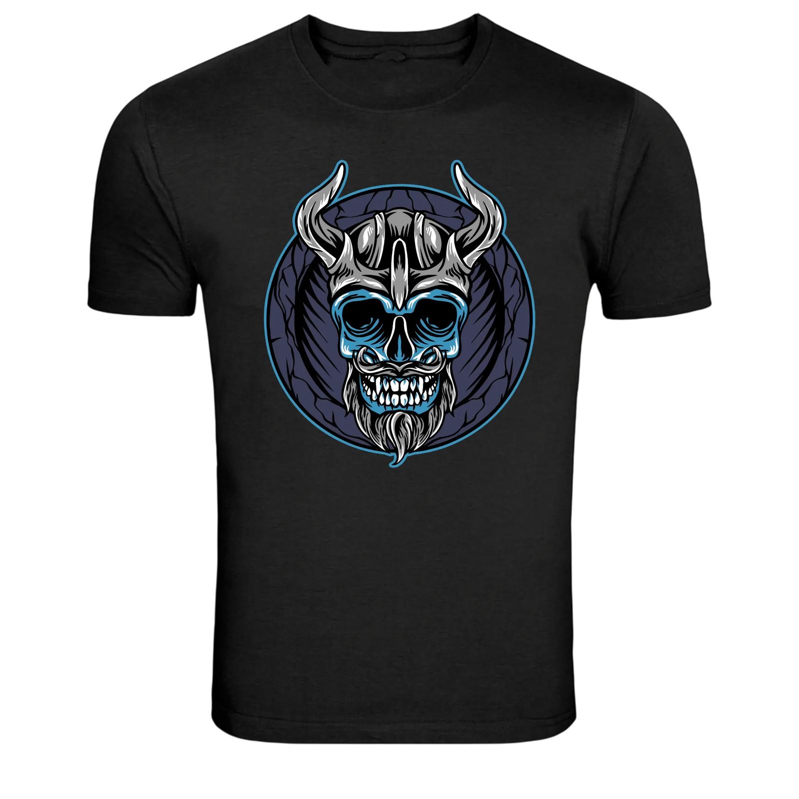 Demon Skull Horned Monster Dark Gothic Graphic T-Shirt S разноцветный