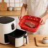 Foldable Round/Square Air Fryer Liner Basket 8.5 Inch Air Fryer Silicone Pot Reusable Baking Tray Accessories for 3.6-6.8 QT Oven Microwave