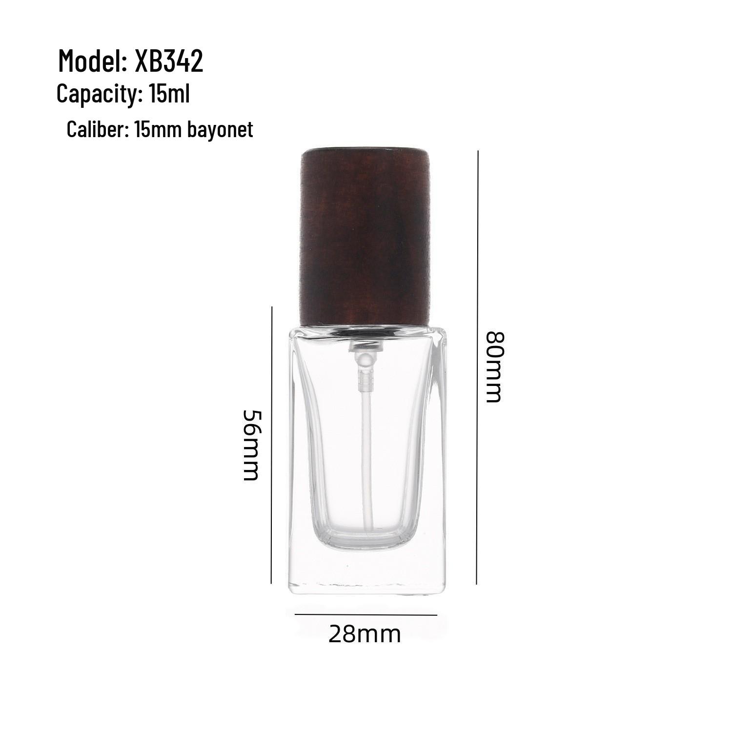 30ml Transparent Square Glass Perfume Bottle with Rounded Corners and Fine Mist Spray