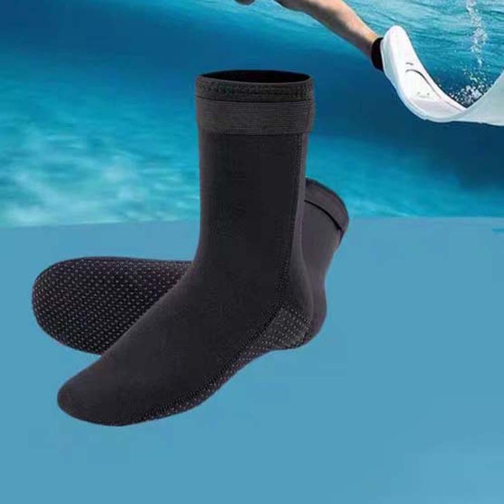 1pair Long Tube Black Diving Socks 3MM Wetsuit Shoes Water Sports Neoprene Water Socks  Kayaking