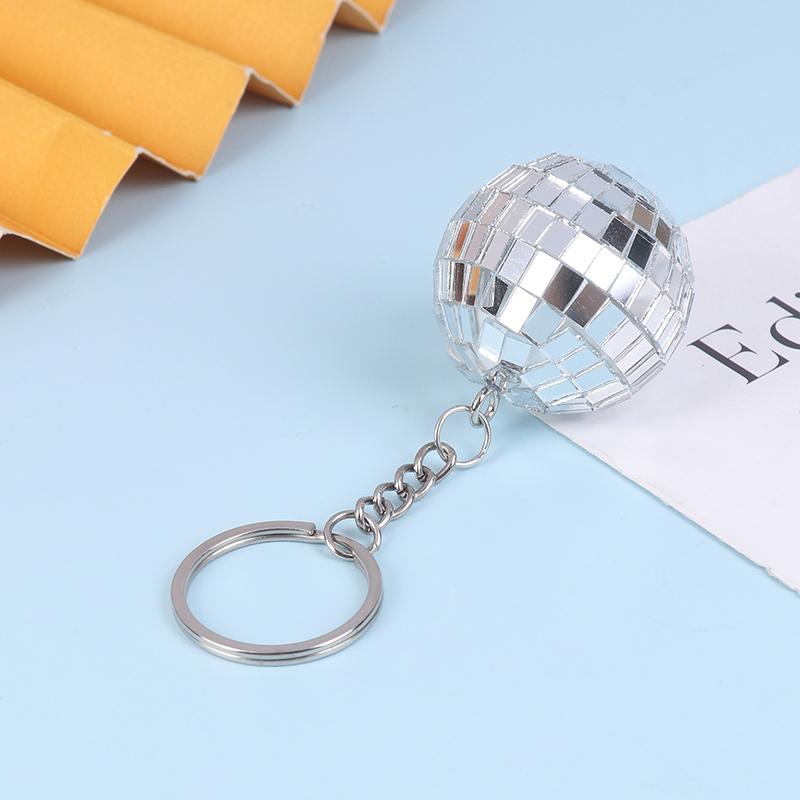 1 stk utsøkt nøkkelring anheng dekor søtt anheng dekorativ veske Disco ball nøkkelring dekorativ ball hengende