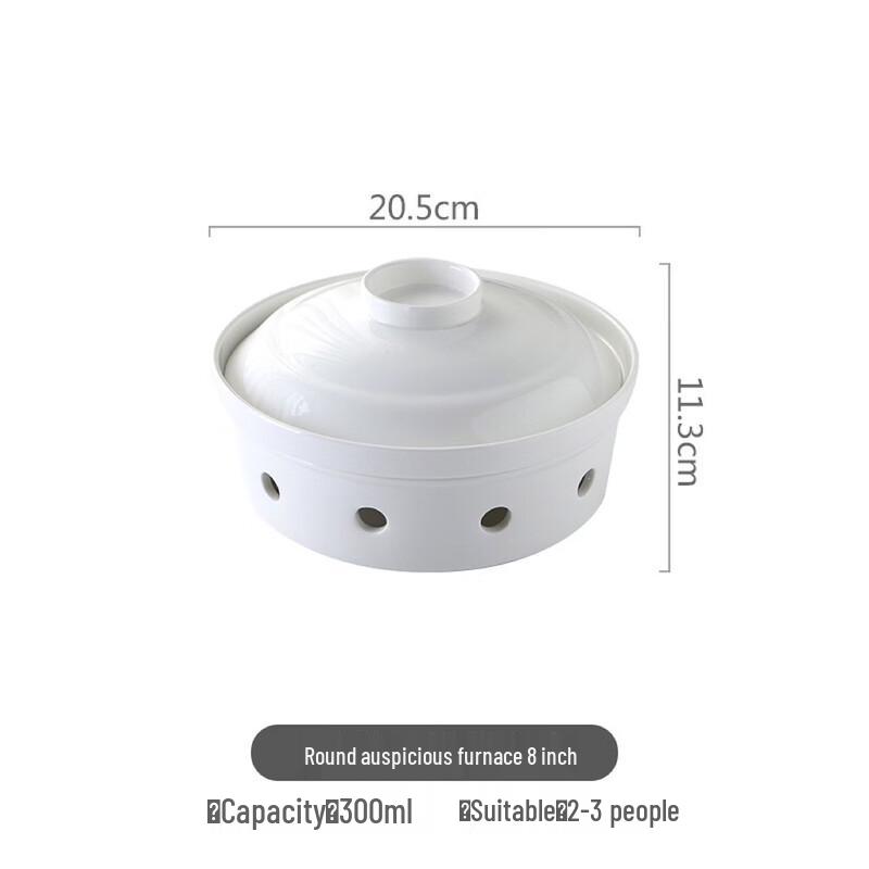 8-inch Ceramic Auspicious Candle Warmer Set