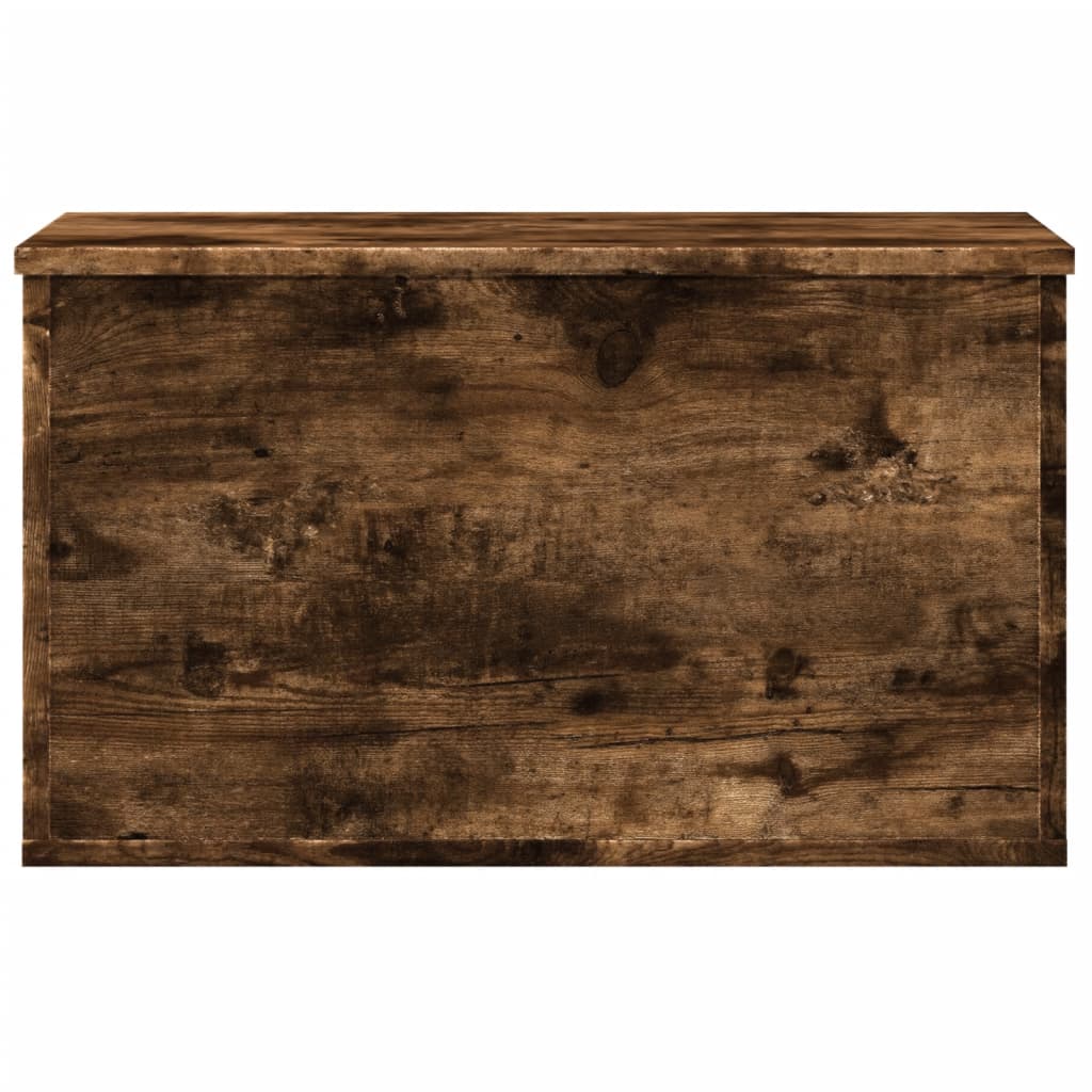 Chest in Smoked Oak Finish 60 x 35 x 35 cm Wood Based Material