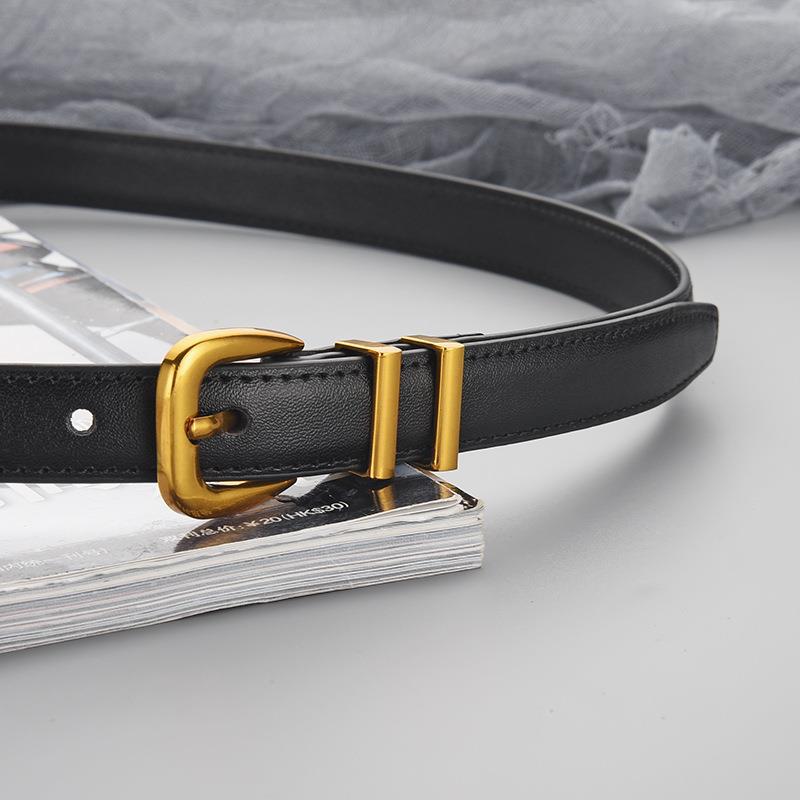 Women'S Belt Cowhide Genuine Leather Belt Women'S Casual Retro Trendy Jeans Skirt Belt