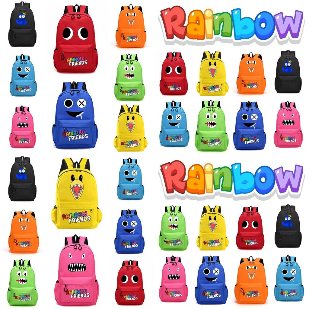 Rainbow Friends Original Design Canvas Backpack For Children Medium Size 20-35l Capacity