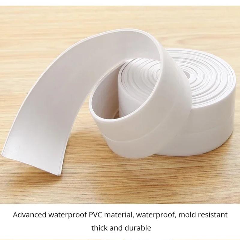 Sink Edge Tape Kitchen Bathroom Accessories 1pc Bathroom Waterproof Wall Stickers Sealing Tapes PVC Adhesive Sealing Strips