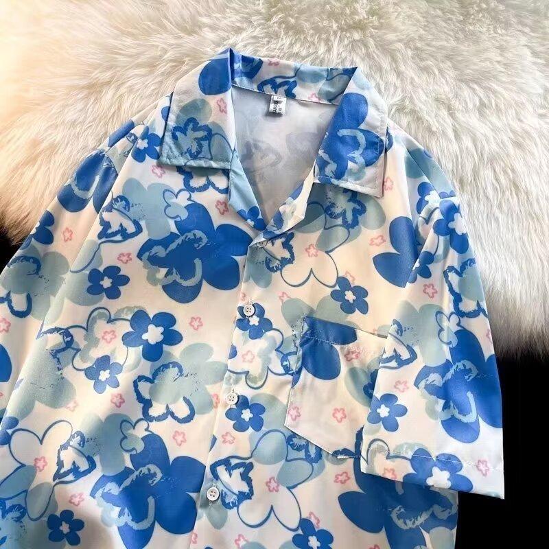 2024 Vintage košile Pánská Letní Ležérní Studentská Volná Niche Pánský Top Na Svršek