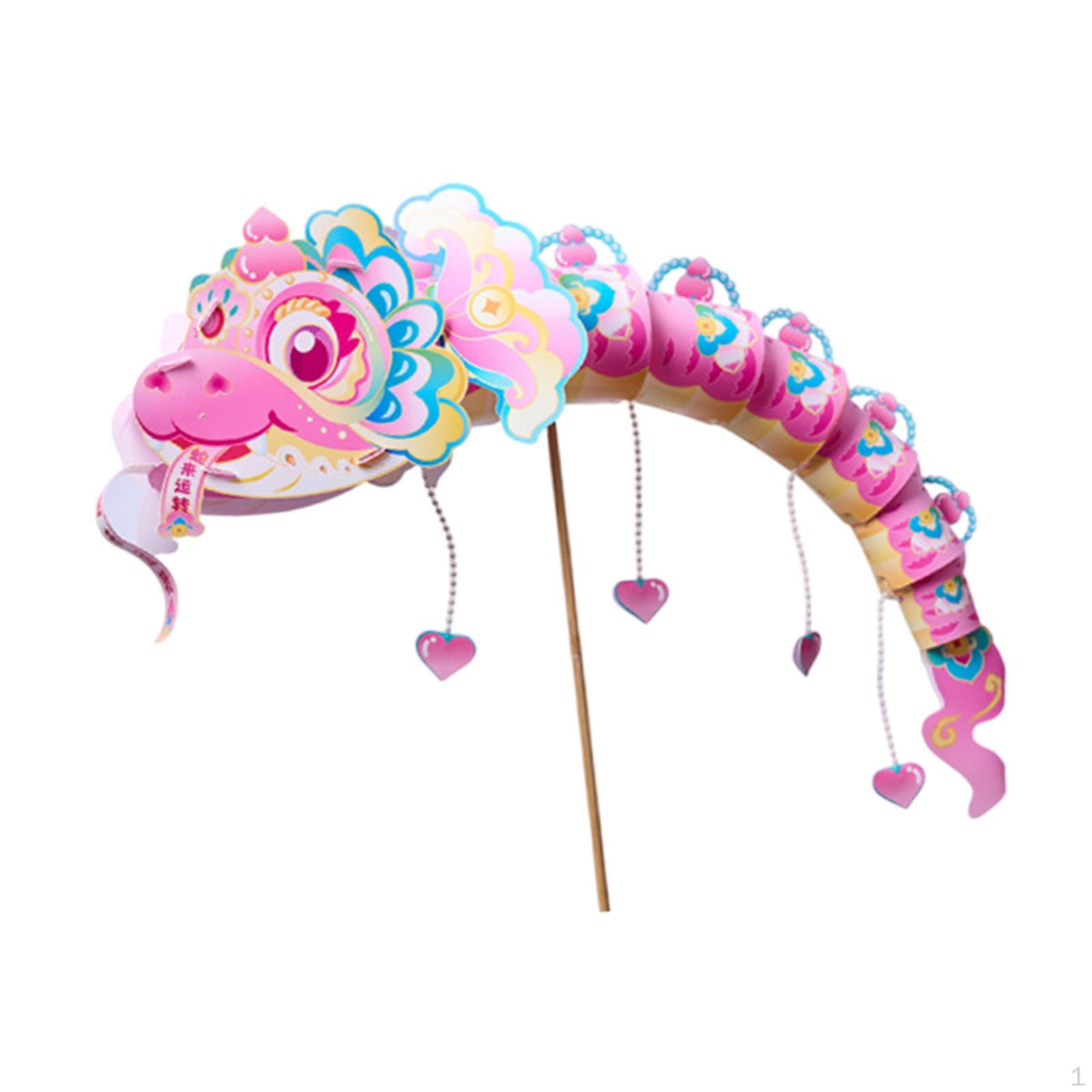 

Танцующая змея бумажный фонарь DIY наборы для творчества набор материалов для ручной работы вечеринка мальчики и девочки весна Shelaiyunzhuan