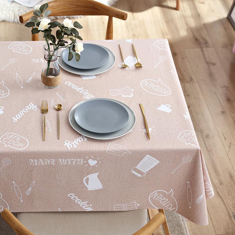 Geometric Floral Printed Rectangular Tablecloth For Table And Home Decoration Waterproof Coffee Tablecloth