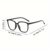 4PCS Blue Light Blocking Glasses Frame Unisex Retro Artistic Flat Top Fashionable round Face Suitable for Men And Women