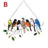 1 Pcs Creative Window Panel Glass Birds Window Panel Hanging Catcher Home Decoration Accessories Room Decoration