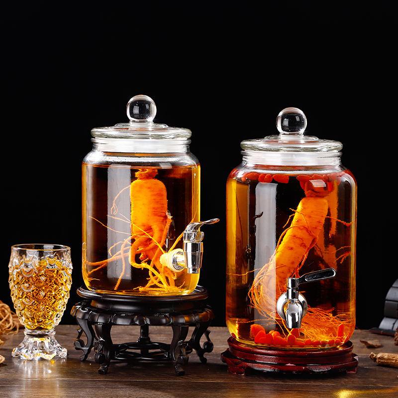 Glas-Infusionsbehälter mit Zapfhahn: 10-20 Jin Versiegelte Enzym- und Kimchi-Weinlagerung
