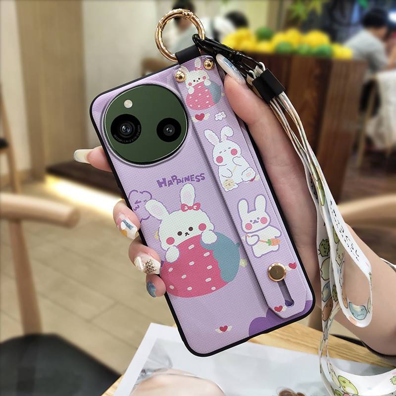 Shockproof Soft Case Phone Case For Sharp Aquos R9/SH-51E Cute Anti-dust Kickstand Waterproof Anti-knock Protective Ring