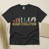 Rugby Evolution T Shirt Funny Rugby Gift Retro Sports Tee Gildan Cotton Top
