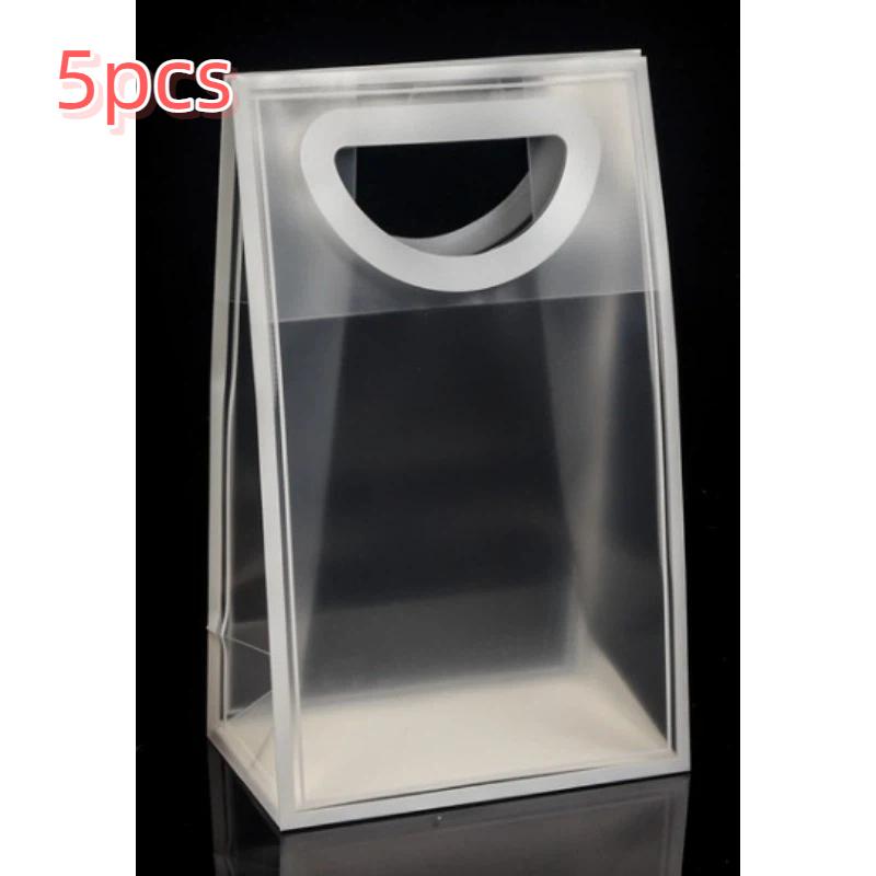 PP Transparent Accompanying Gift Bag Wedding Bridesmaid Hand-held Gift Box Wedding Candy Box Bag Gift PV C Gift Bag 15x25x9cm