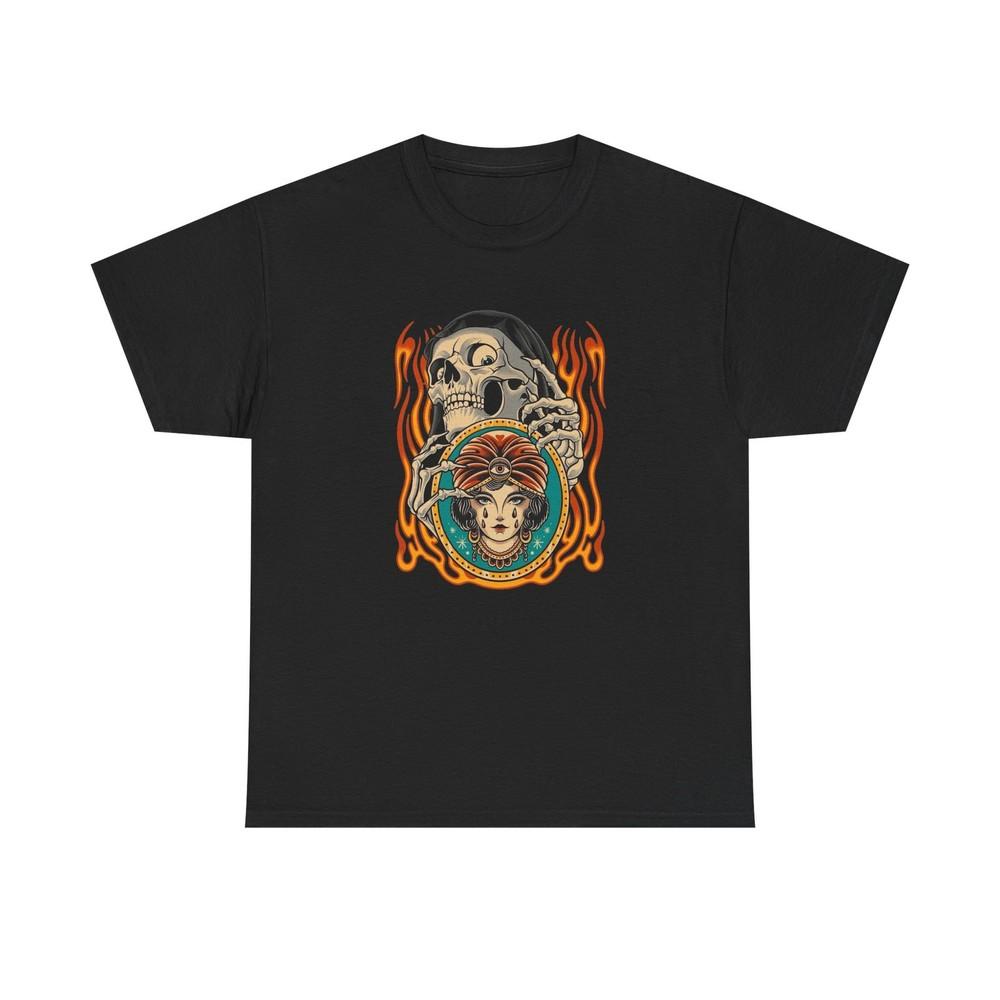 Grim Reaper Mind Reader Graphic T Shirt Unisex Gift New AMERICAN VINTAGE Unisex T-Shirt L
