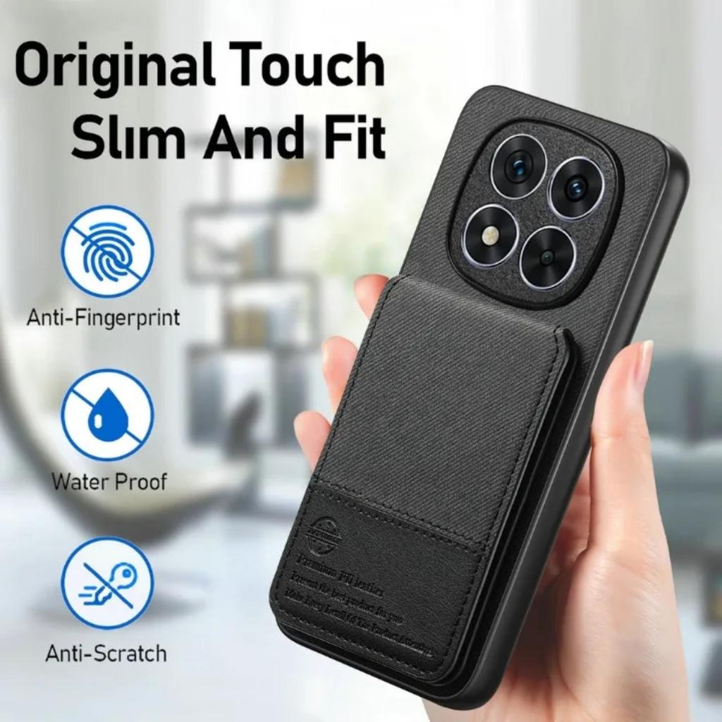 Handyhülle für Xiaomi Redmi Note 14 15 Pro Plus RFID Leder Kartenrückseite Mi Telefon Redmi 15c 14c Note 15 14 Pro+ Brieftaschen-Hülle