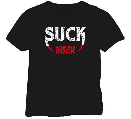Suck Vampires Rock Movie Poster Music goth Black TShirt XXXL
