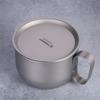 500ml Titanium Cup with Lid and Handle Camping Coffee Cup Lightweight Coffee Pot for Backpacking