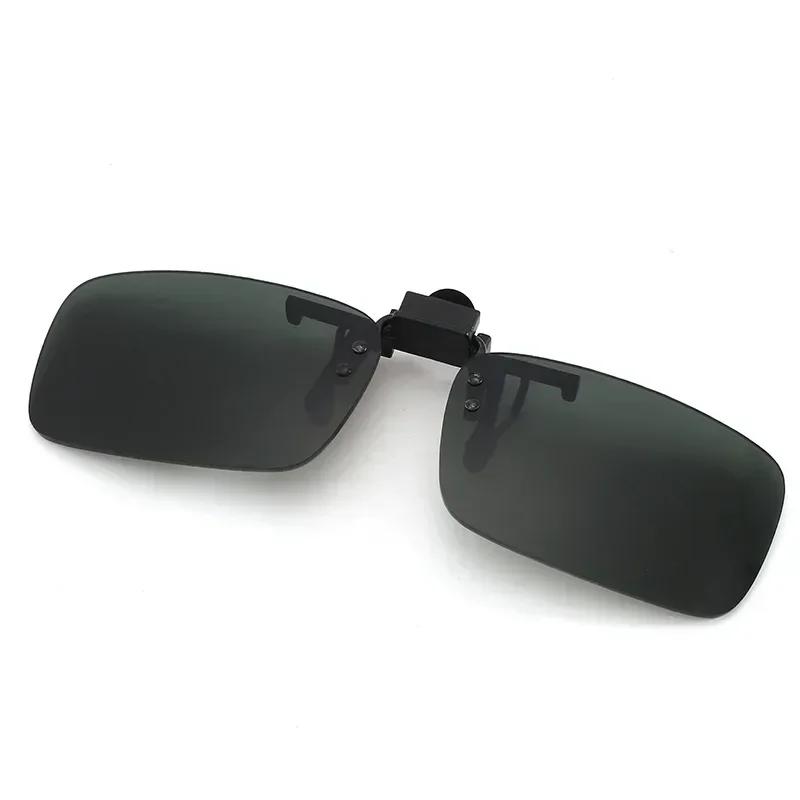 Eyeglasses Yellow Driving Night Vision Clip-on Flip-up Lens Sunglasses Cool Eyewear Clip on Lens Anti-UV 400 Unisex for Women Men