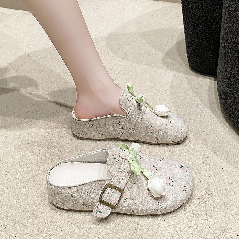 

Женские повседневные туфли-полусабо в новом стиле Баотоу 37 бежевый