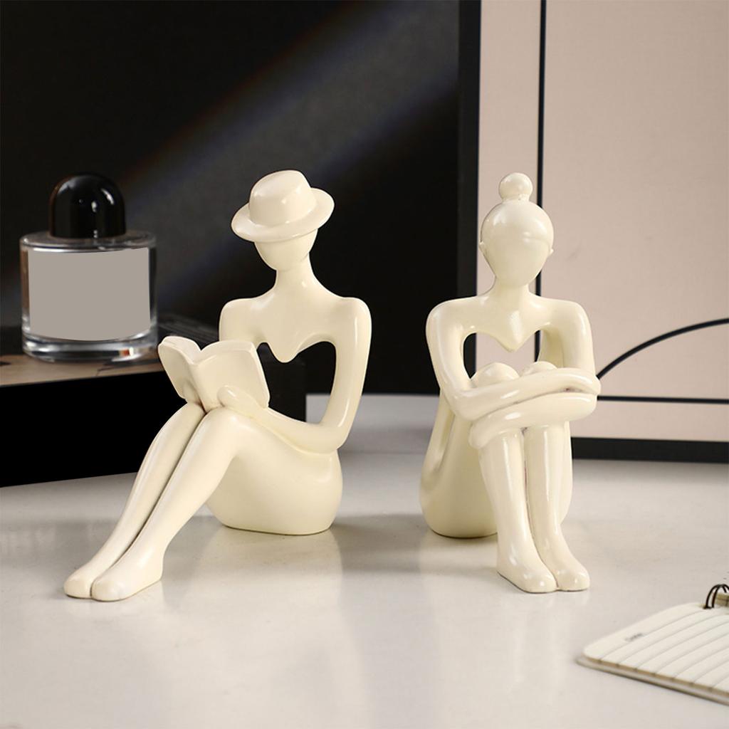Contemporary Abstract Statue Decorative Resin Art Sculpture For Office Desk Bookshelfs And Modern Interior Designs Accent