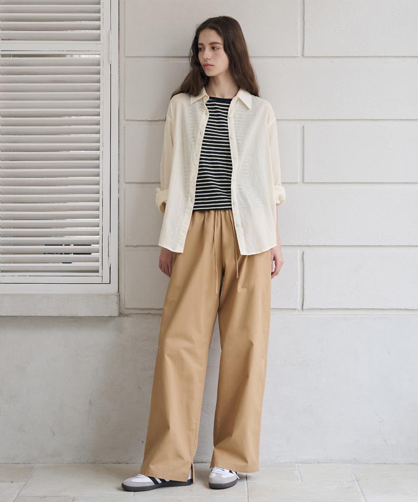 Deuloupisumeon Snappy Wafer Cotton Shirt [White]