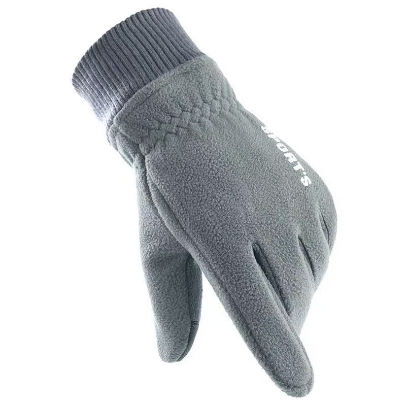 Strictly selected warm gloves, fleece, fleece, thickened, windproof and cold, outdoor cycling sports gloves, warm men and women
