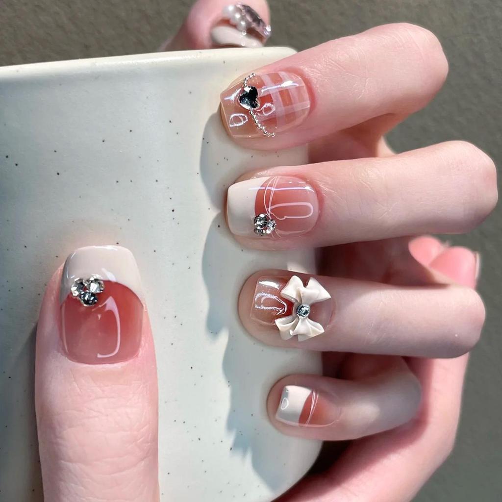 Verlaufende Bernstein-Goldfolie Abnehmbare Nagelsticker - Herbst/Winter-Kollektion