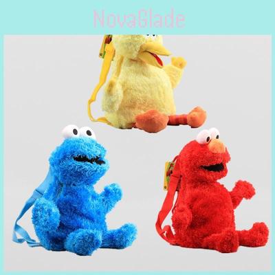 Luxusní plyšový batoh Sezame Street Elmo Cookie Monster Velký pták Panenka Pro děti