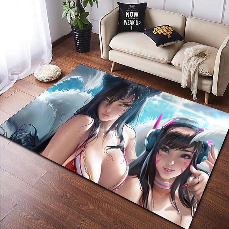 LOL KDA HD Printed Area Large Rug ,Carpet for Living Room Bedroom Sofa Decoration, Non-slip Floor Mats Dropshipping Alfombras