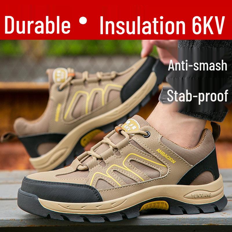 Men's Anti-Smash, Anti-Puncture Safety Hiking Shoes for Long-Lasting Comfort in Outdoor and Construction Settings