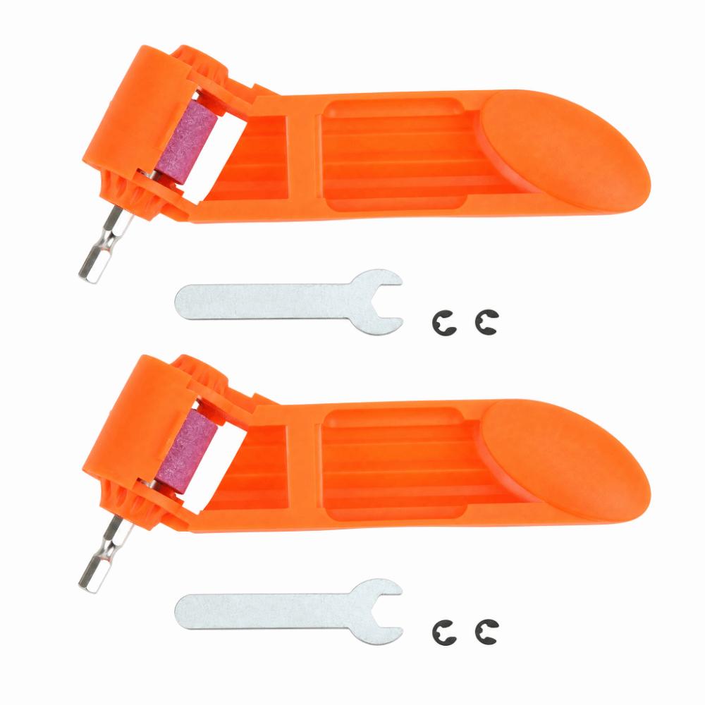 2pcs Blue /OrangeColor Portable Drill Bit Sharpener Drill Polishing