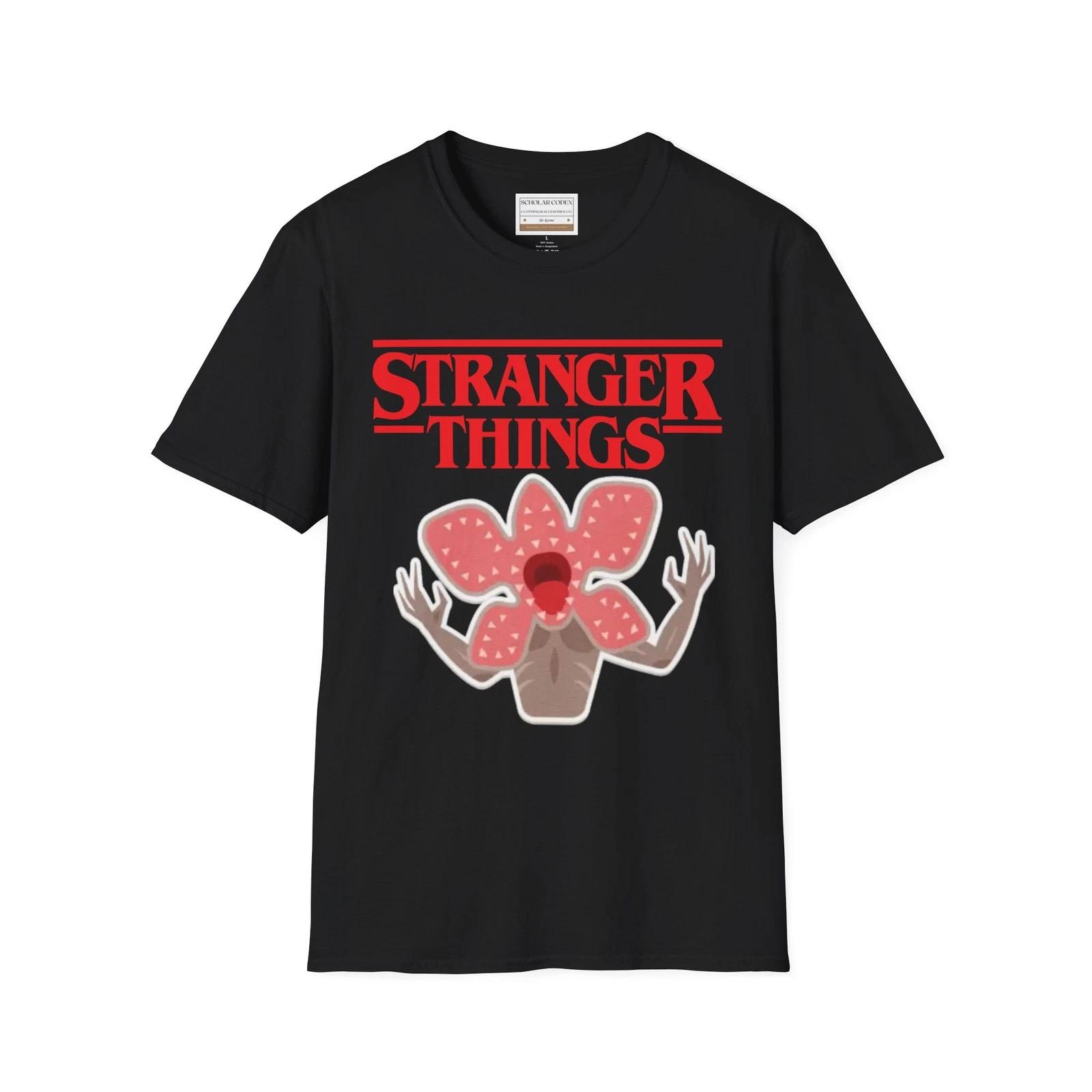 Stranger Things Demogorgon T-Shirt | Retro Logo, Movie Style, Horror Tee 2XL