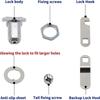Zinc Alloy Rv Door Lock Keyless Cabinet Lock Professional Toolbox Lock  Toolbox