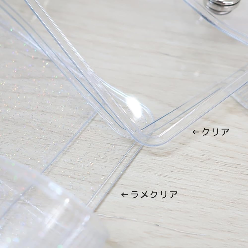 Kamio Japan Mini Clear Seal Binder Glitter Clear 231305